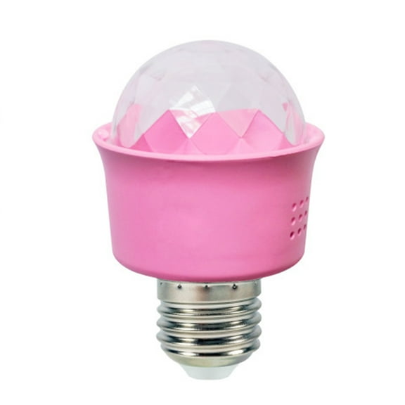 Riousery LED 3.3W Bulb Projection Color Changing Holiday KTV Ambience Decoration Phantom Light RGB Colorful E27 Light Head Plug and Play Mini Atmosphere Lamp USB Decor Pink[cite: 1]