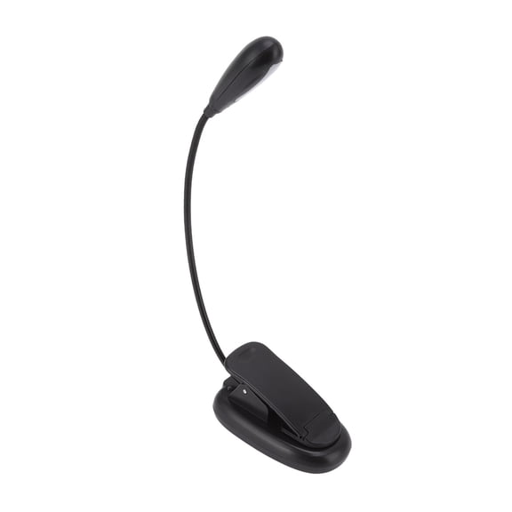 Riousery LED Reading Light USB Rechargeable 5 LEDs Clip On Book Lamp Eye Protection Dimmable Flexible Neck Book Light for Dormitory Bedroom Desk Piano 9.8 inches / 25 cm Black