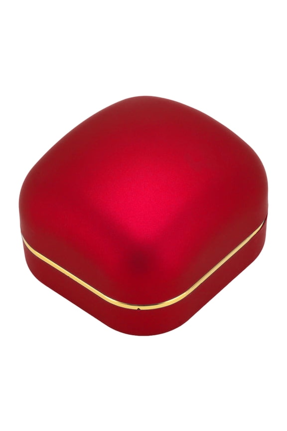 LED Ring Box Velvet Lining Exquisite Luxury Ring Box Jewelry Case with LED Light for Anniversary Wedding Engagement Proposal Red, 3.15 inches / 8 cm Length, 1 Count