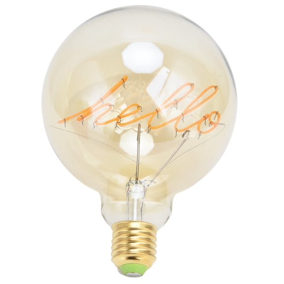 Riousery LED Round Light Bulbs G125 Edison Filament Bulb 4W 40W Equivalent 2200K Soft White Dimmable E26 E27 Base Decorative Glass Lamp 6.9 x 4.9 inches 1 Pack