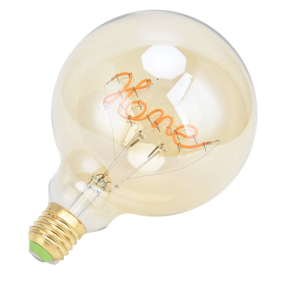 Riousery LED Round Light Bulbs G125 Retro Filament Bulb 4W 40W Equivalent 2200K Warm Light Dimmable E26 E27 Base Decorative Glass Lamp for Home 6.9 x 4.9 inches 1 Pack