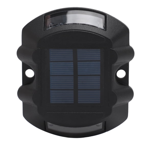 Riousery LED Solar Dock Light Ground Waterproof Smart Garden Landscape Driveway Lighting White Light (4.25 inches / 108 mm)