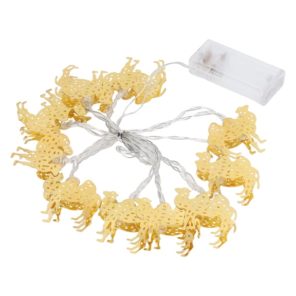Riousery LED String Lights Camel Shaped 10 Small Bulbs Iron Decorative Lighting for Festival EID Outdoor Indoor Warm Light Battery Operated (7.87 inches / 20 cm)