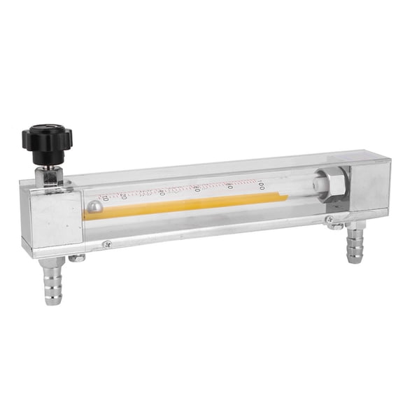 Riousery LZB-10 Anticorrosion Glass Rotor Liquid Water Flow Meter, 10-100L/H Accurate Measurement for Acid & Alkaline Liquid, Stainless Steel Float, 9.37 inches / 23.8 cm