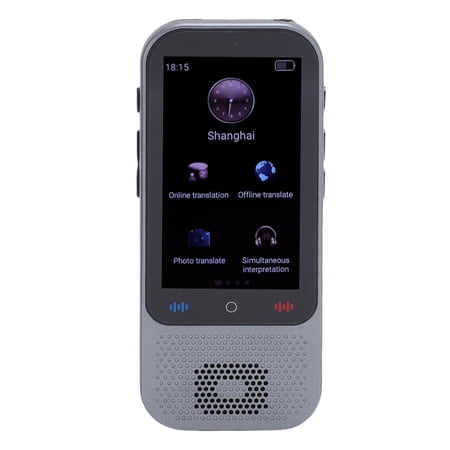 Riousery Language Translator Device 138 Languages 1GB 8GB Smart AI Offline Online Real Time Photo Voice Translator 3.0 Inch Touchscreen for Travel Learning Business Meetings Dark Grey