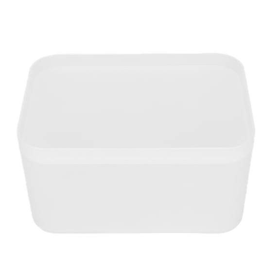 Riousery Large Desktop Cosmetic Storage Box Household Beauty Organizer Make Up Display Case with Lid Space Compartments, White