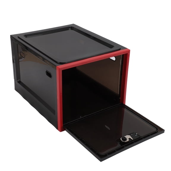 Riousery Large Medicine Lock Box Transparent Plastic Lockable Storage Box 3 Digit Combination Lock Food Box for Snacks Phone Tablet