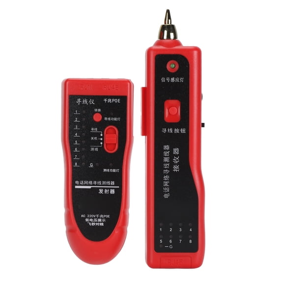 Riousery Line Finder RJ11 RJ45 Wire Tracker Multi Functional Network Cable Tester (7.87 in / 20 cm)