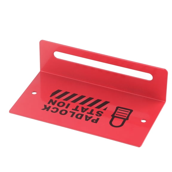 Riousery Lockout Station Alloy Steel Wall Mounted Padlock Rack Management Center in Red for 5-8 Locks, 1 Count