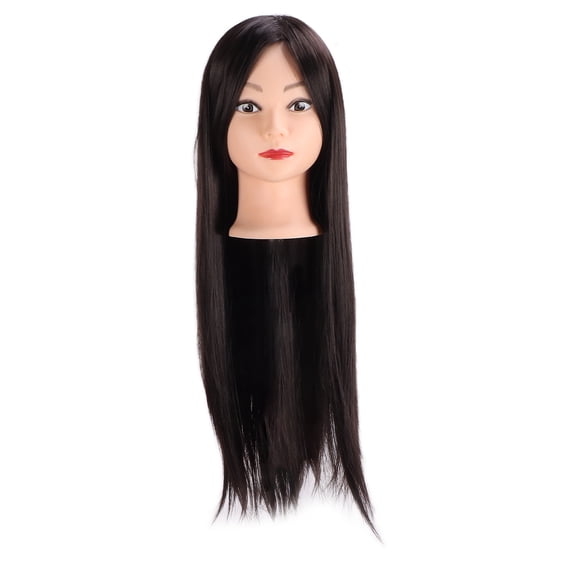 Riousery Long Hair Mannequin Head Professional Hairdresser Hair Practice Styling Training Dolls Head for Salon (10.63 inches / 27 cm)