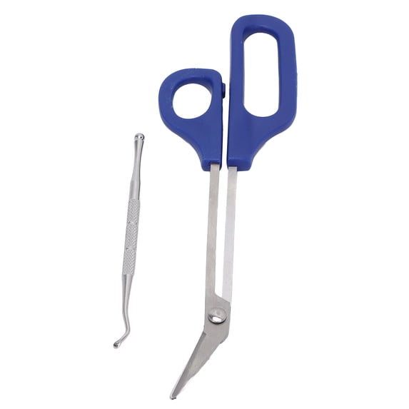 Riousery Long Handled Toenail Scissors Ergonomic Toe Nail Clippers Ingrown Toenail File for Elderly Large Size 8.27 inches / 21 cm Precision Tools