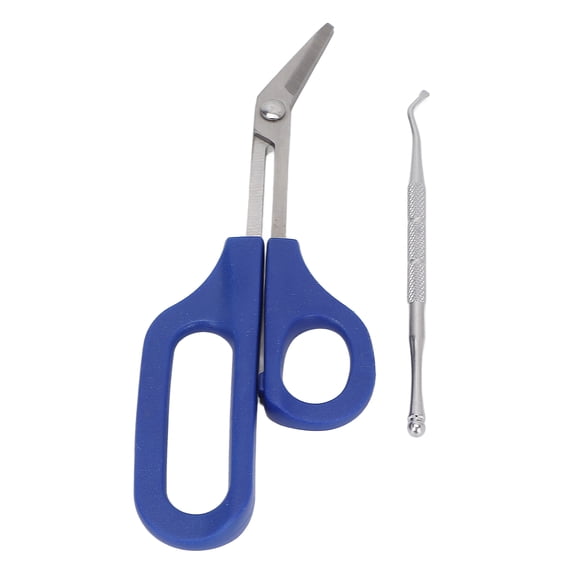 Riousery Long Handled Toenail Scissors Ergonomic Toe Nail Clippers Ingrown Toenail File for Elderly Small Size 7.87 inches / 20 cm Precision Tools