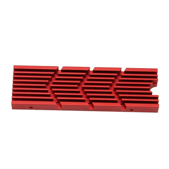 Riousery M.2 Heatsink Aluminum Alloy NVME 2280 SSD Cooler Red Single/Double-Sided M2 SSD Cooling with Thermal Pads for PC PS5 M.2 PCIE NVMe SATA SSD, 2.87 inches / 73 mm
