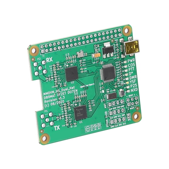 Riousery MMDVM Duplex Hotspot Board with OLED Display, Support DMR P25 D Star Relay Module, VHF Support for Raspberry Pi B+ 2B 3B 4B, Premium Temperature Complementary Crystals, 2.60 inches / 6.6 cm