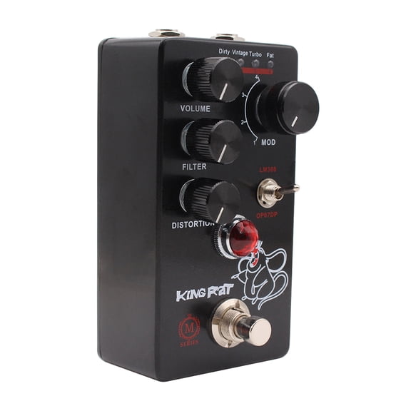 Riousery MOSKYAudio Fuzz Distortion Guitar Effect Pedal 4 Mode Switch Volume Filter Control Digital Effector