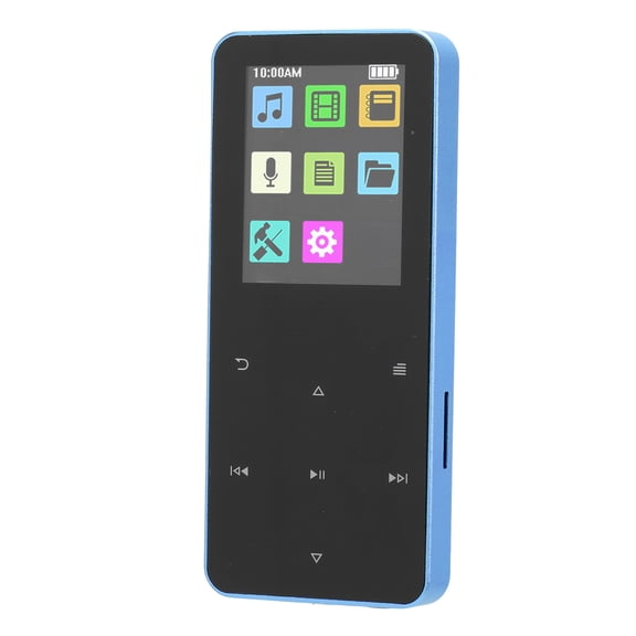 Riousery MP3 Player 1.8 Inch TFT Touch Screen HiFi Lossless Sound Bluetooth Electronic Book 8H Working Time MP3 Music Player for Daily Use Blue 4GB