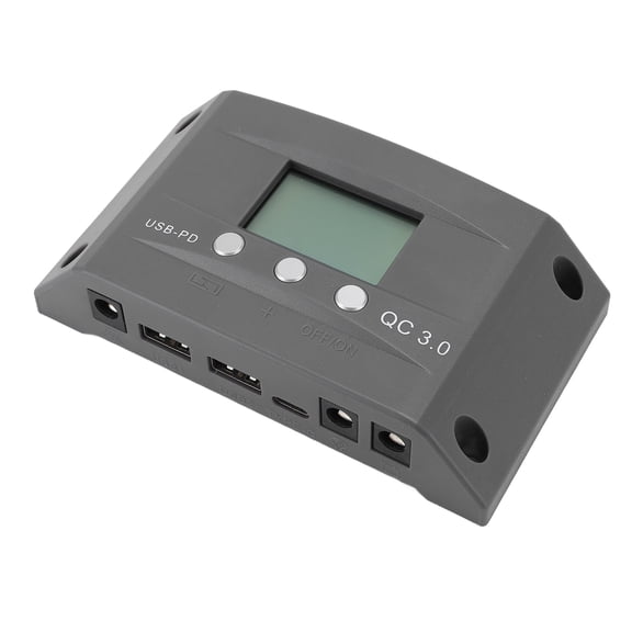 Riousery MPPT Solar Charge Controller 12V 24V Auto Adaptive DC Port LCD Display Dual USB Smart Adjustment Solar Panel Regulator for Camping Outdoor 30A High Efficiency Intelligent Energy System