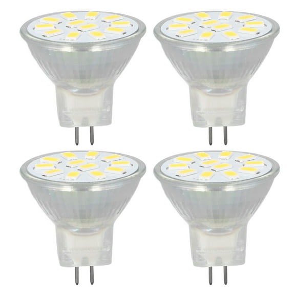 Riousery MR11 LED Spot Light Bulbs with Dual Needle Base, 3W 300LM High Output Track and Landscape Replacement Lamp, 120 Degree Beam Angle, Warm White, 1.4 inches / 35 mm (4 Pack)