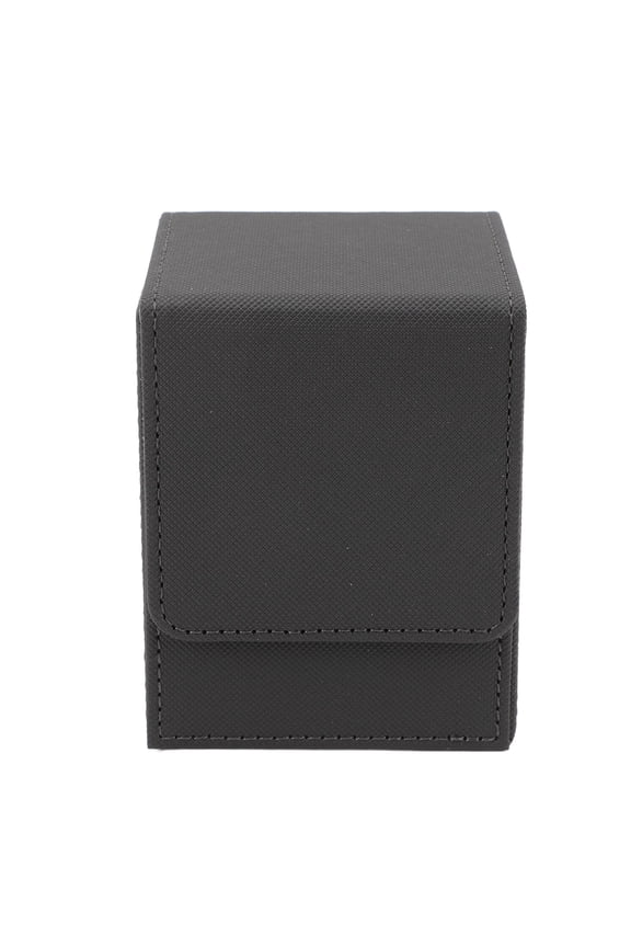 Magnetic Deck Box Holds 100 Cards Scratch Resistant PU Leather Game Card Storage Case Vertical Organizer Gray for Magic The Gathering Pokemon Yu-Gi-Oh TCG Board Games