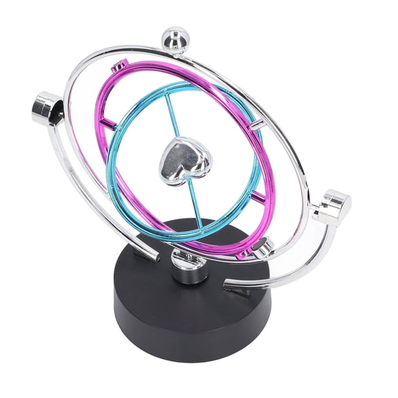 Riousery Magnetic Perpetual Motion Ornament Electric Magnetic Rotating Perpetual Motion Model Toy Crafts Office Desk Decoration