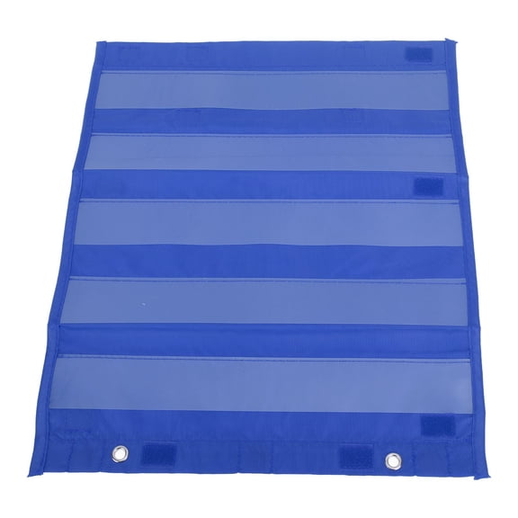 Riousery Magnetic Pocket Chart 5 Rows Transparent Schedule Organizer for Home School Classroom Activities Blue Educational Nylon Display Board for Teachers and Students 13.78 inches / 35.00 cm