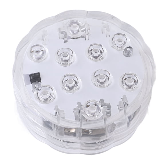 Riousery Magnetic Underwater Pool Light with 24-Key Remote, 10 LED Beads, IP68 Waterproof RGB Submersible Light for Parties, 4.33 inches / 11 cm
