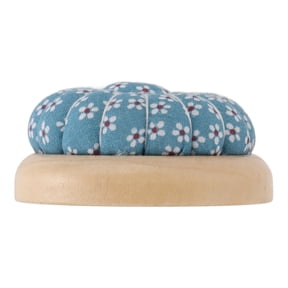 Riousery Magnetic Wood Base Pin Cushion Pumpkin Shape Cute Needle Holder Compact Sewing Organizer for Cross-Stitch Embroidery and DIY Crafts, Multicolor