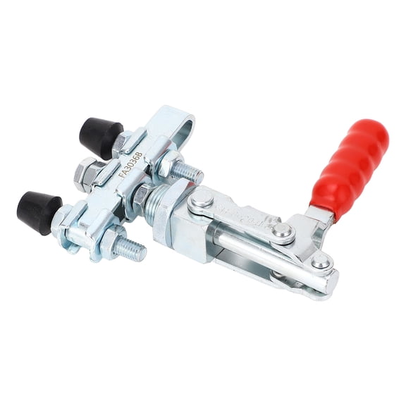 Riousery Medium Double Head Push Pull Toggle Clamp 39mm / 1.5 in Stroke 136kg / 300 lbs Force Quick Release for Welding Shaping Woodworking Iron Hardware Tool, Silver