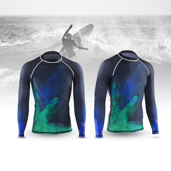 Riousery Men UV Protection Breathable Fast Dry Long Sleeves Diving Top Wetsuit Jacket Size S[cite: 1]