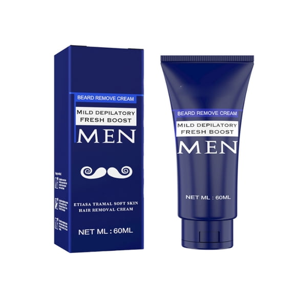 Riousery Men's Hair Removal Cream, Body Hair Remover For Chest, Back, Arms, Underarms, Beard Area, 60ml / 2.02 fl oz