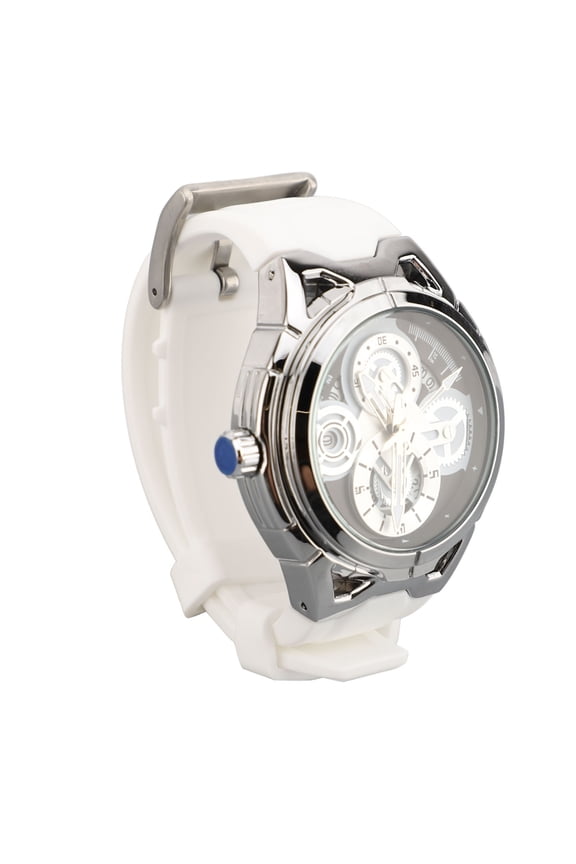 Men's Quartz Analog Wrist Watch with Comfortable Silicone Band, Luminous Hands and Date Display, 30M Water Resistant Fashion Business Timepiece for Everyday Wear (10.04 inches / 255 mm)