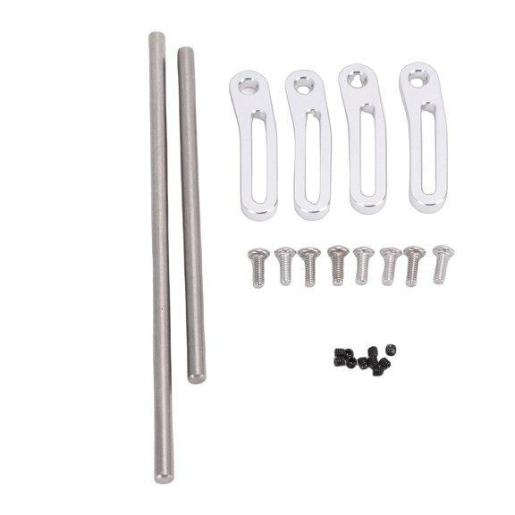 Riousery Metal Front Rear Modular Bumper Bull Bars for 1/10 RC Crawler Alloy Adjustable Mount Set Silver (5.12 inches / 13 cm)