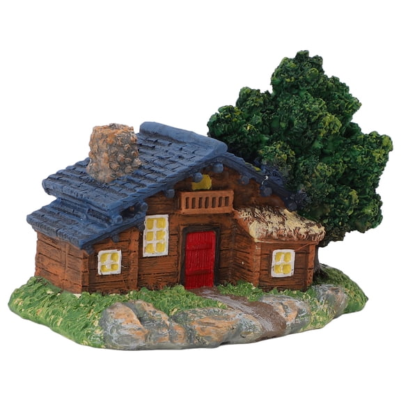 Riousery Micro Landscape House Figurine Resin Village Hut Ornament Bonsai Decoration Small Wooden House (5.12 inches / 13 cm) [cite: 13]