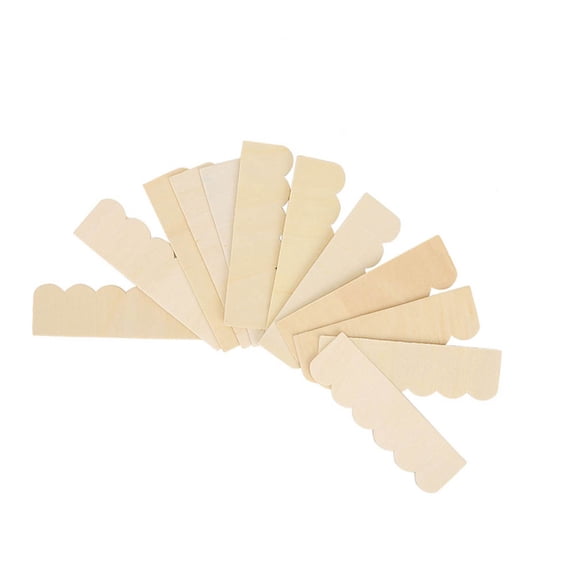 Riousery Mini 1/12 Dollhouse Accessories DIY Wood Decoration Roof Tile Building Model Accessory Blank 12 Pieces Burlywood Tile For Decorating Dollhouses Playhouses Crafting And Miniature Construction