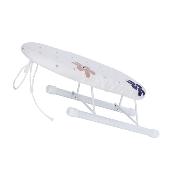 Riousery Mini Ironing Board Foldable Sleeve Cuffs Collars Tabletop Ironing Table for Home Travel Use, Premium Elegant Flower Cluster Cover, Portable Board 10.2 inches / 26 cm Length