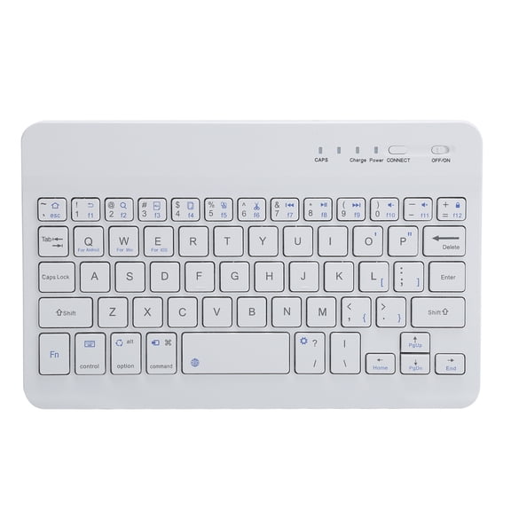 Riousery Mini Keyboard Bluetooth Portable 59 Keys Tablet Computer Supplies White 7 inches / 17.78 cm