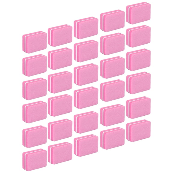 Riousery Mini Nail Buffer Block Professional Portable Double Sided Sponge Foam Manicure Buffing Sanding Blocks For Natural Acrylic Gel Nails Salon Home Care Pink 30 Pieces Pack / 30 pcs