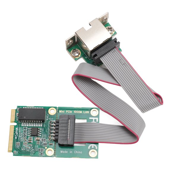 Riousery Mini PCI-E Network Card Bent Pin Gigabit Single Port I210AT Chip GBE Ethernet RJ45 Network Expansion Card Adapter High Speed Reliable Connectivity (5.9 inches / 15.00 cm)