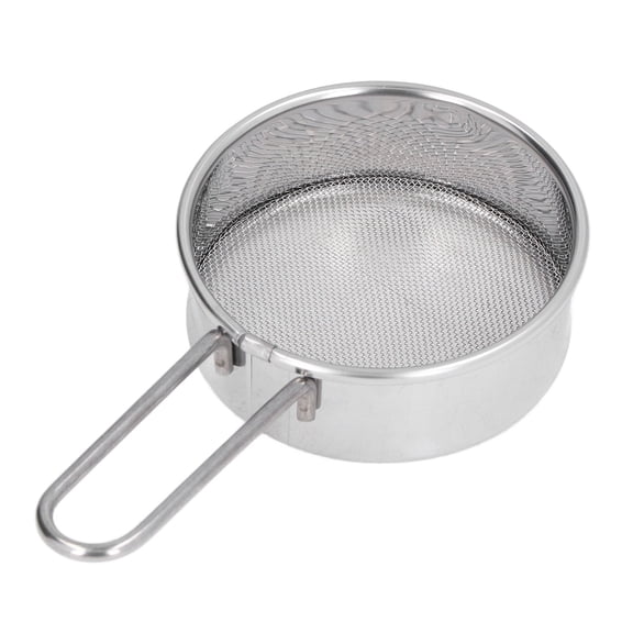 Riousery Mini Round Flour Sieve 304 Stainless Steel Fine 40 Mesh Small Professional Strainer Tool For Home Bakeries Cake Shops And Kitchen Cooking Baking Sugar Filter Dusting Equipment One Piece