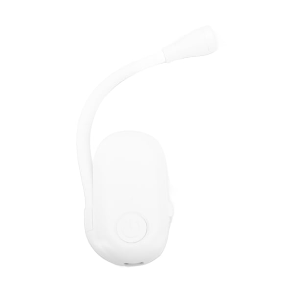 Riousery Miniature Clip Light USB Rechargeable 3 Color Temperature Infinitely Dimmable LED Book Night Light White (3.54 inches / 9.00 cm)