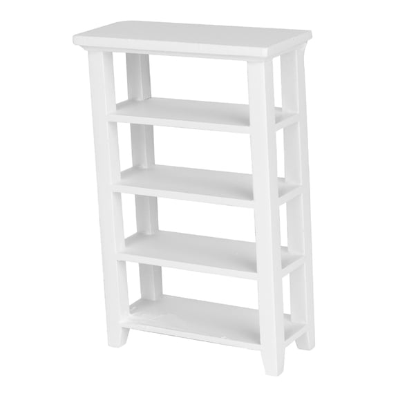 Riousery Miniature Furniture Model Wooden 4 Layers Shelf Display Rack for 1:12 Doll House Accessory, 5 x 3 x 1.5 inches