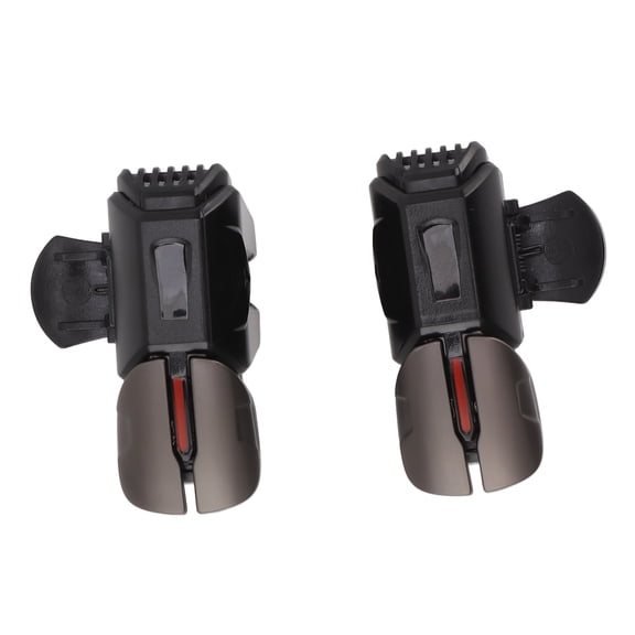Riousery Mobile Gaming Trigger 6 Finger Linkage Game Controller for Phones Sensitive Shoot Aim Triggers Physical Mechanical Gamepad Button Alloy Black 1 Pair / 2 Pcs
