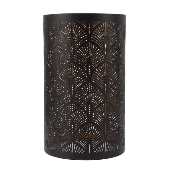 Riousery Modern Lampshade Metal Cylindrical Hollow Out E27 E26 Lamp Shade for Bedroom Living Room Light Cover Peacock Pattern (7.87 inches / 20 cm)