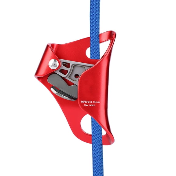 Riousery Mountaineering Climbing Chest Ascender Rappelling Gear Equipment Rope Clamp for 8-13mm (Red)[cite: 1]