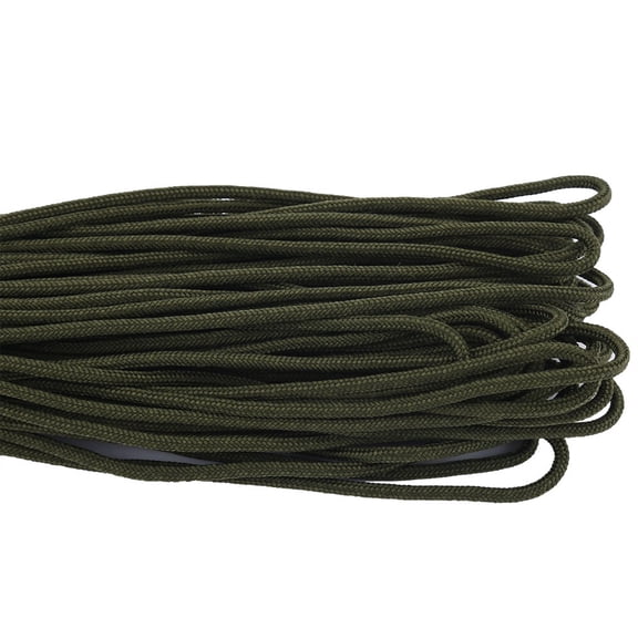 Riousery Multi Function Paracord 2mm Diameter 1 Strand Core Rope For Outdoor Camping Climbing Tying Equipment Lifesaving Survival Tool 100 Feet / 31 Meters Army Green Color Compact Knit Lint-Free