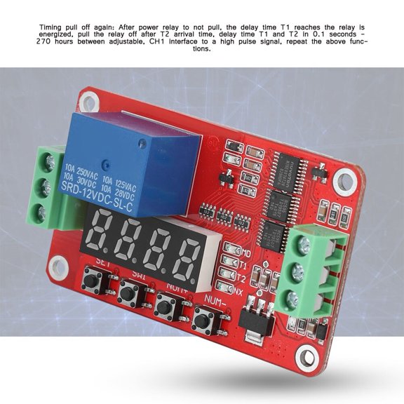 Riousery Multifunction FRM01 Infinite Loop Timing Self-Lock Relay Cycle Timer Module Automation Delay Switch Board for Various Power Control Applications (2.7 inches / 6.8 cm)