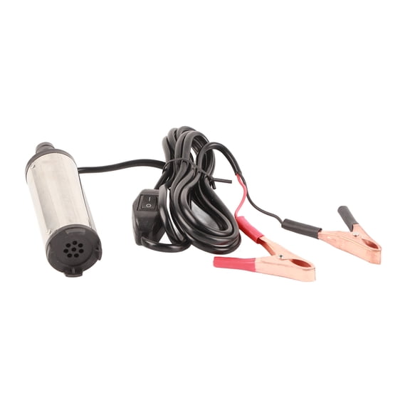 Riousery Multifunctional Electric Oil Pump DC Motor Diesel Fuel Transfer Pump 12L/min Flow Rate 2 Meter Lift Corded Submersible Water Pump Silver 12V 8500RPM