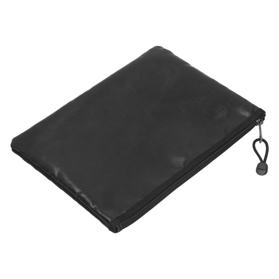 Riousery Multifunctional Large Fireproof Document Bag Waterproof Money Pouch Safe Storage for Cash Tablets A4 Files Folders 13.38 inches / 34 cm Black Case
