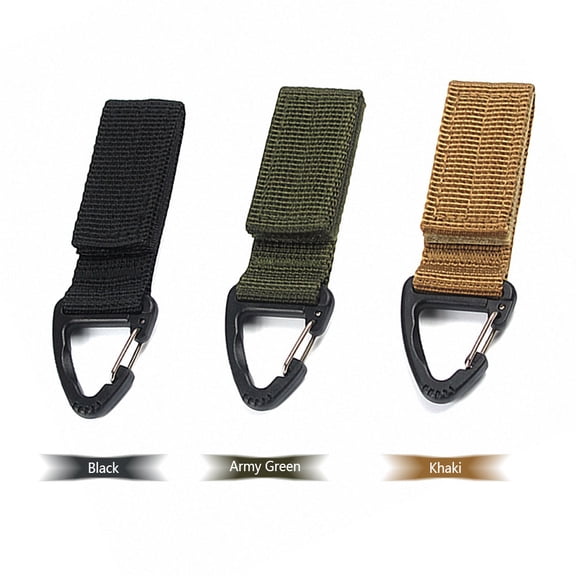 Riousery Multifunctional Molle Webbing Belt Clip Carabiner Buckle High Strength Nylon Hanging Chain Backpack Key Hook