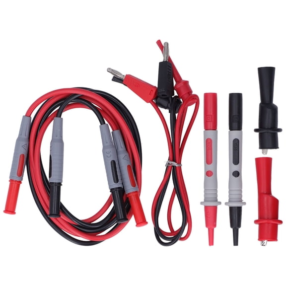 Riousery Multimeter Test Kit Connecting Leads Testing Hooks Crocodile Clips Meter Tips Probes Set (15.00 cm / 5.91 inches)